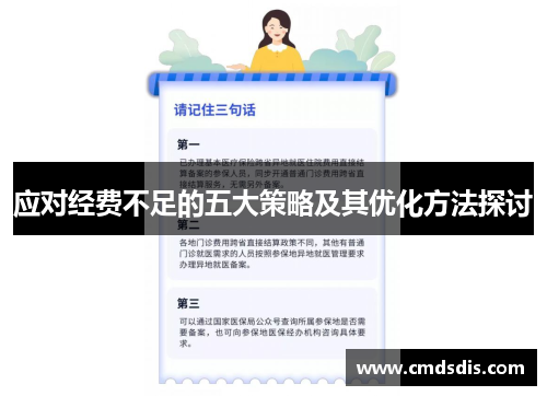 应对经费不足的五大策略及其优化方法探讨